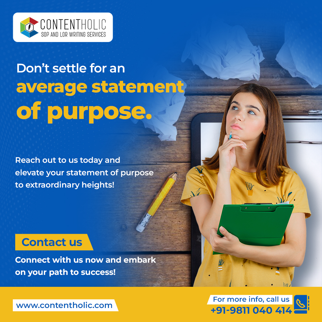 Submitting an average #statementofpurpose won't let you get admission in the universities of your choice.

Call us today to get the best #sop for Universities.

#sopwriting #sopwritingservices #sopservices #sopwriters #bestsopwriters #professionalsopwriters #sopcontentholic