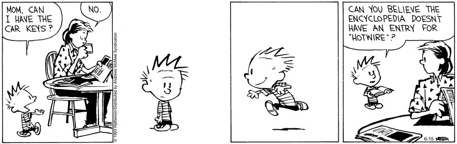 Calvin and Hobbes by Bill Watterson for Thu, 15 Jun 2023

#Calvin #CalvinandHobbes #Comics #DailyComics #CalvinHobbes