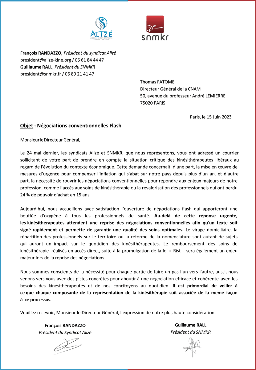 La revalorisation flash ne doit pas empêcher la reprise des négociations !
#teamkine #pouvoirdachat #reprisenegokine #negokinecnam