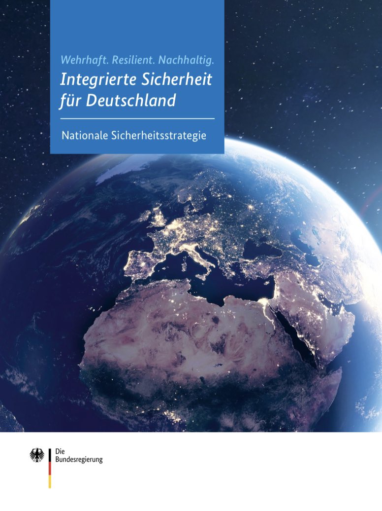 Deutschland hat aufgrund der sich stark veränderten Lage rund um Europa eine Nationale Sicherheitsstrategie ausgearbeitet: 

bmvg.de/resource/blob/…

Wir leider noch immer nicht! 🤨