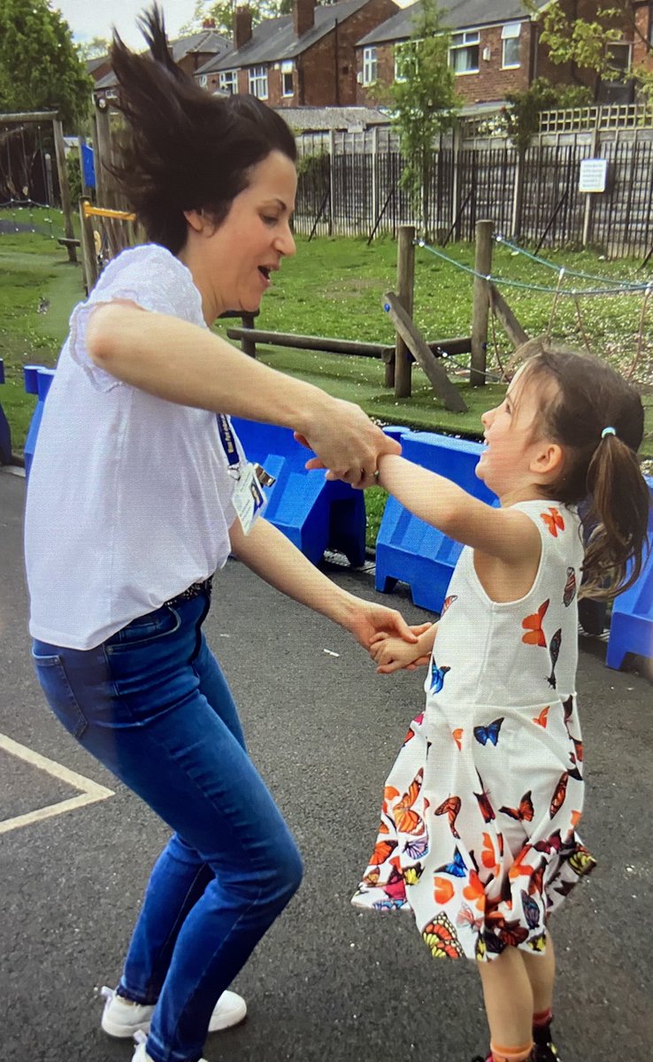 JoPetersEYFS's tweet photo. Let’s dance!
We’re so lucky to have Mrs News, always rocking that dance floor indoors and outdoors. Our children adore her! 💓
#movelikejagger @MossParkPrimary https://t.co/dz0LniKtaj