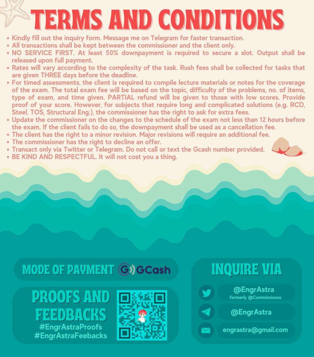 The sun is out!

I am Engr. Astra ⭐ and I am so thrilled to finally be at your shoreline 🐚 Together, let's leave the shore, cross the ocean, and reach for the stars.

Read my commsheet below, and feel free to send me a DM or message me on Telegram 💌

To the stars and beyond!