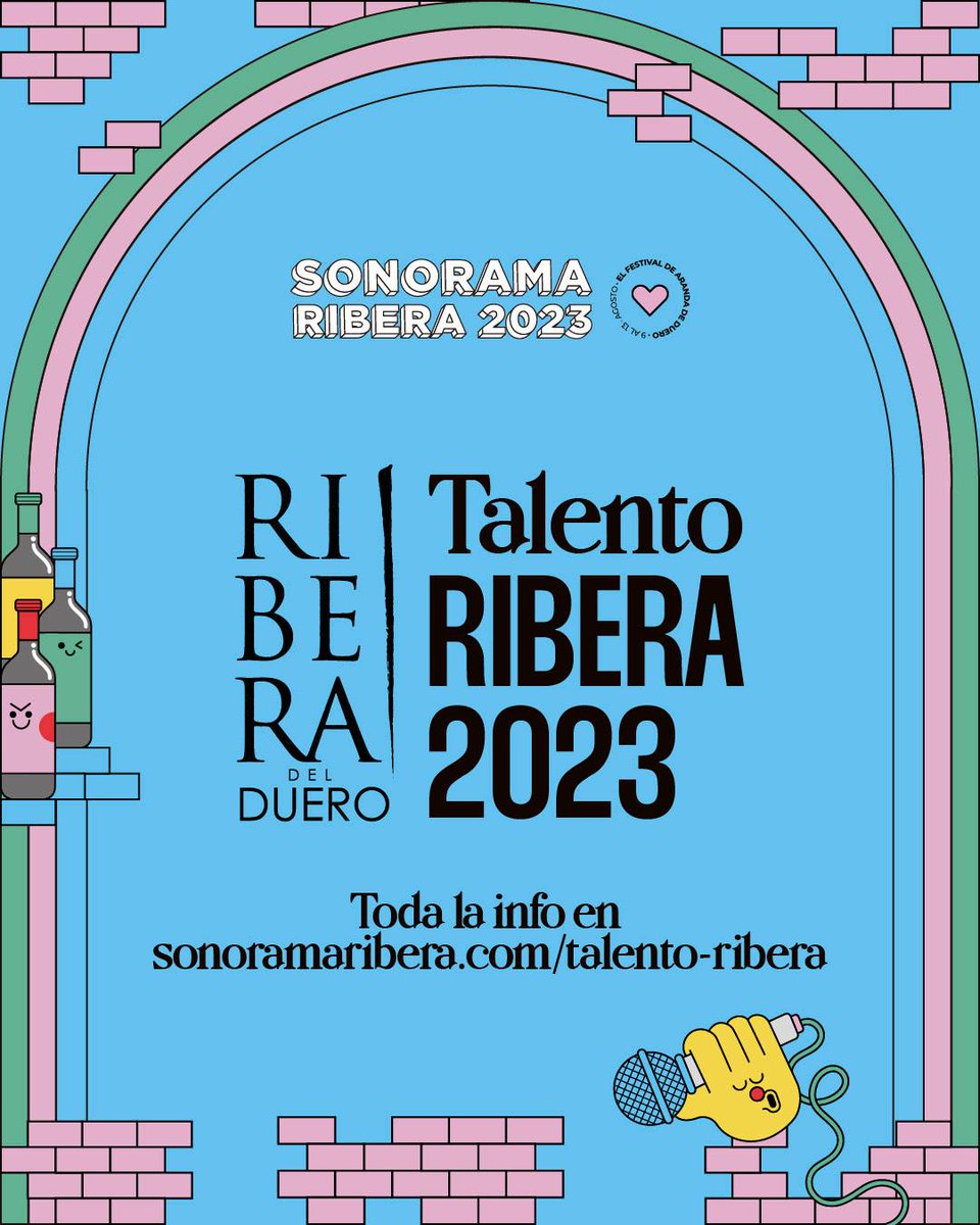 DORibera's tweet photo. ¿Tiene tu #espírituRibera lo que debe de tener para estar en @sonoramaribera?
¡Participa en la nueva edición de #TalentoRibera hasta el 28 de junio!
El proyecto musical ganador se hará público el miércoles 5 de julio y pasará a formar parte de este maridaje de música y vino 🍷 https://t.co/ZwnCsMKKbw