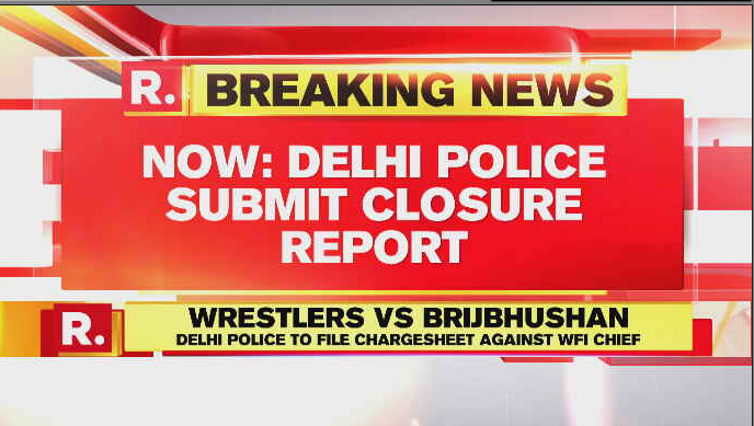 republic's tweet photo. #BREAKING | Closure report filed by Delhi Police in POCSO case against Brij Bhushan Sharan Singh before the Patiala House Court.
#WFI #BrijBhushanSharanSingh #PatialaHouseCourt #ProtestingWrestlers
https://t.co/6CjsNJ9CEq https://t.co/IFe0I6pwtm