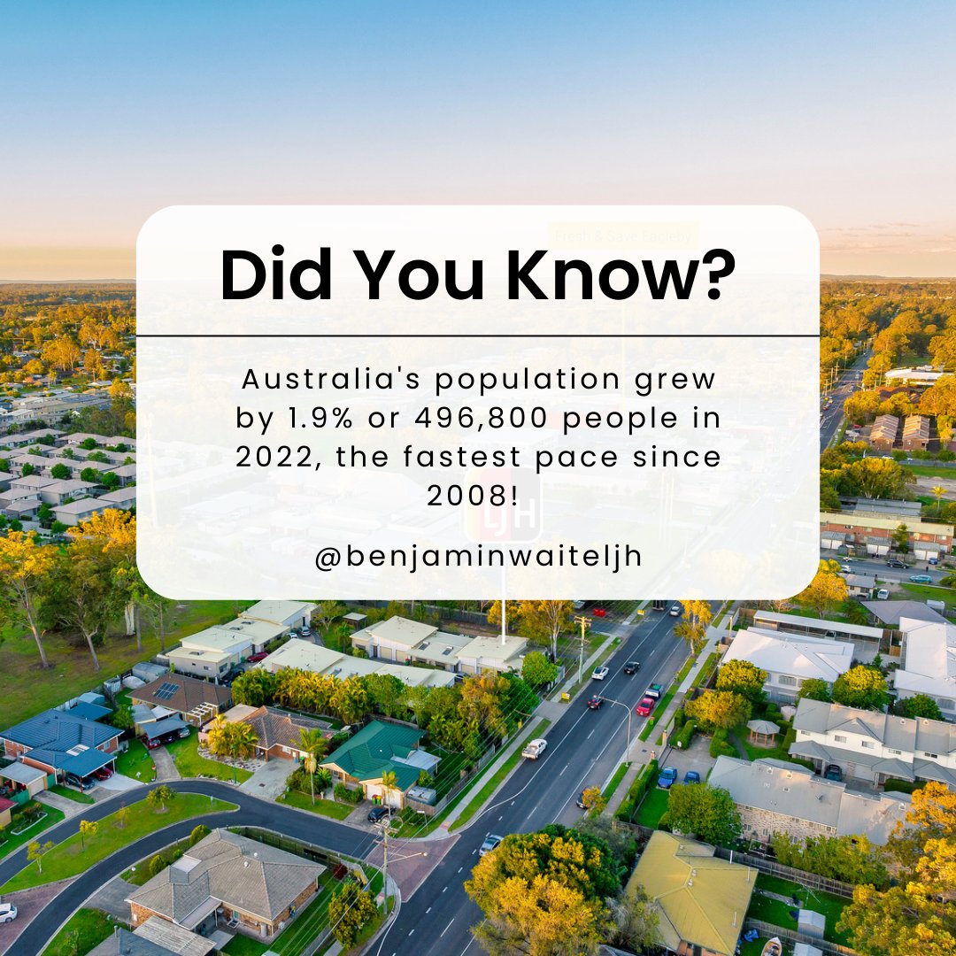 BenjaminWaite's tweet photo. 📢 Did you know? Australia's population grew at its fastest pace since 2008! With increasing demand for housing, are we building enough to satisfy this need? Share your thoughts below! 💬🌍🏡 #RealEstate #PopulationGrowth #HousingDemand #JoinTheConversation

Source: @ABSStats https://t.co/CQqC53XIec