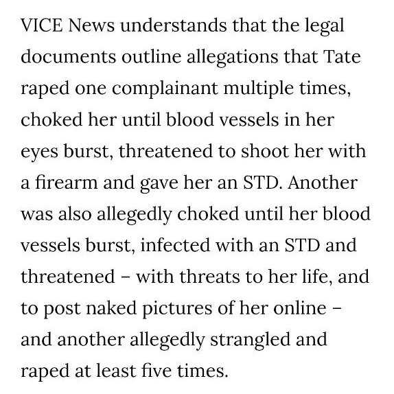 👅👅Called a long time ago! Andrew Tate is not only a rapist, but he is RIDDLED with STDs. 🏓🏓
vice.com/en/article/jg5…