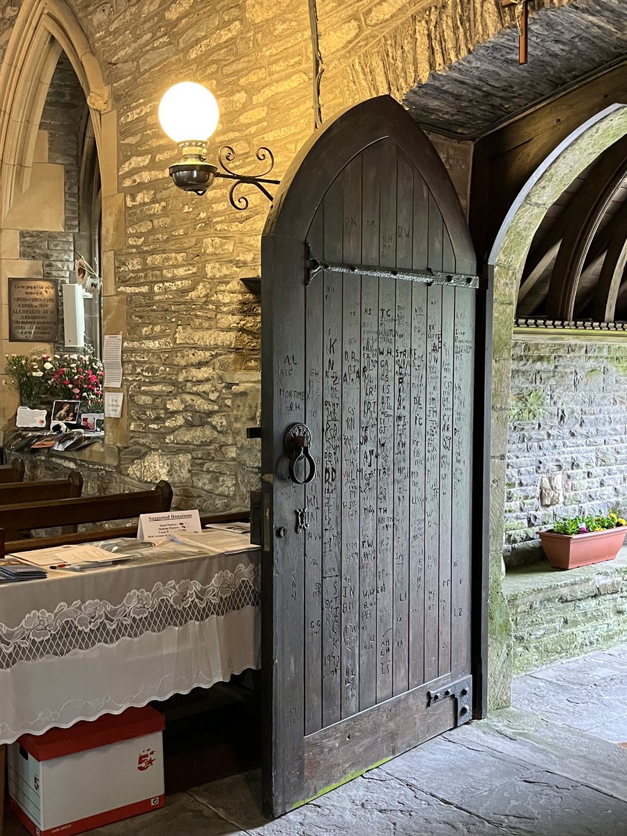 Barb_Drummond's tweet photo. #Llanwonno #Woodnesday #AdoorableDoirs #grafitti #ChurchesUnlocked told they were by locals sheltering in porch https://t.co/KSdsmIOAOX
