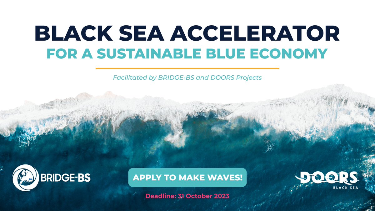 BRIDGE_BlackSea's tweet image. 📢Black Sea Accelerator is now open to applicants promoting sustainable #BlueEconomy solutions!🚀

Facilitated by #BRIDGEBS and @doorsblacksea projects, #BSAccelerator calls all Black Sea-based and non-regional applicants to transform #science into future business opportunities🌊