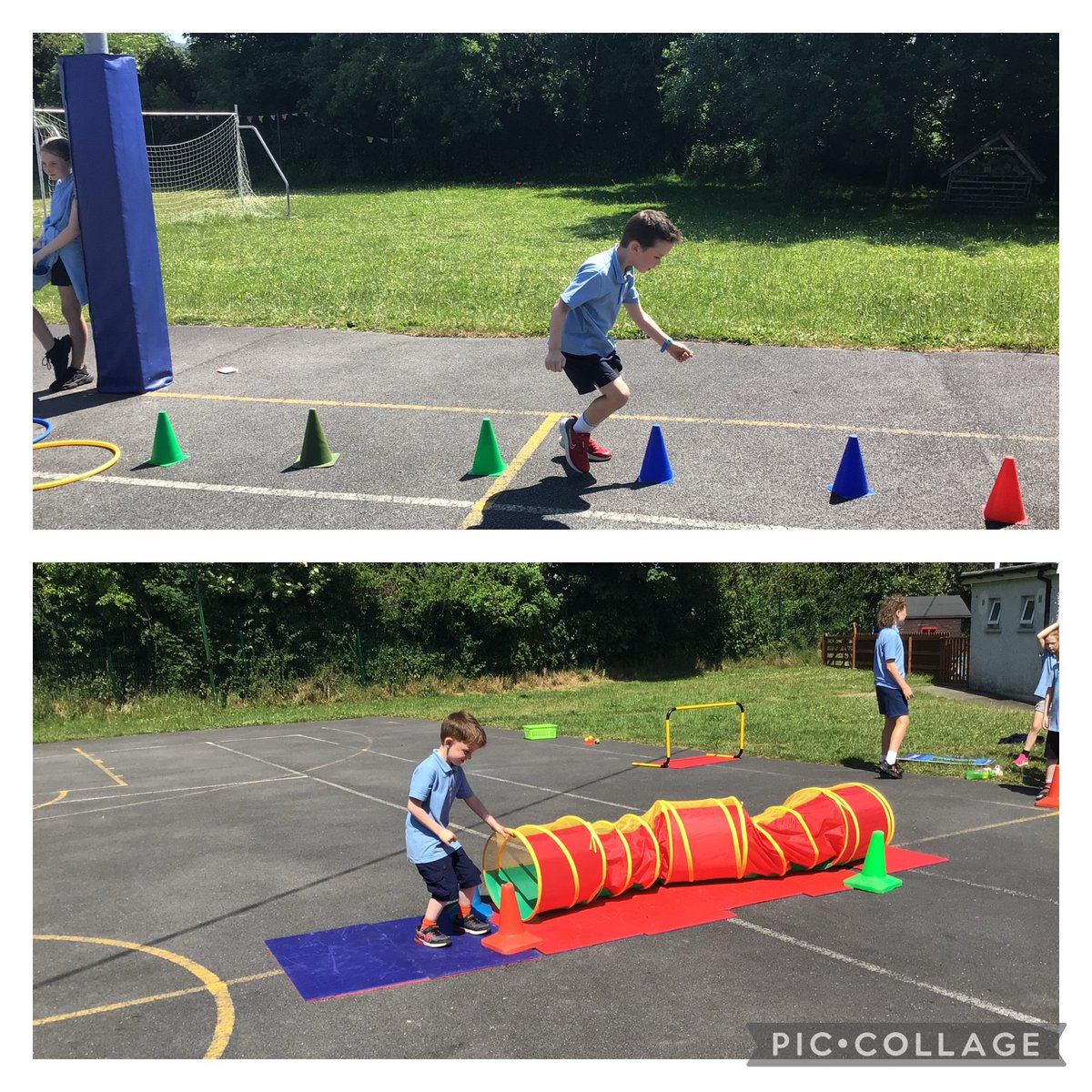 Our 6th class pupils set up a challenging obstacle course for all classes on day 4 of #ASW2023