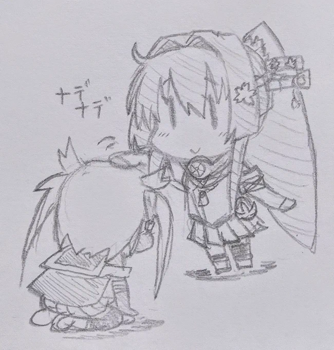 今日のお絵描き お姉ちゃん大和と熊代