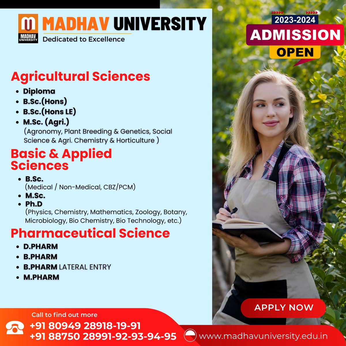 madhavuniversty's tweet photo. Join our pharmacy program and become a vital part of the healthcare team. Develop expertise in medication management, patient care, and health promotion. Start your journey to a fulfilling career in pharmacy today.
#PharmacyProgram #HealthcareCareer #PatientCare #DilSeMU #madhavuniversity #university #studentoftheyear #student #library #education #homoeopathic #medicine #medicalstudent #natural #india #indiapictures
MADHAV UNIVERSITY
CONTACT US - 8875028991-92-93-94-95-96
Gmail- admissions@madhavuniversity.edu.in
Website- https://t.co/BK2r3GMlmU