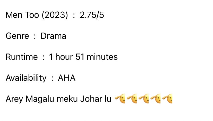 YaddyReviews's tweet image. 626. #Mentoo (Telugu) #YaddyReviews