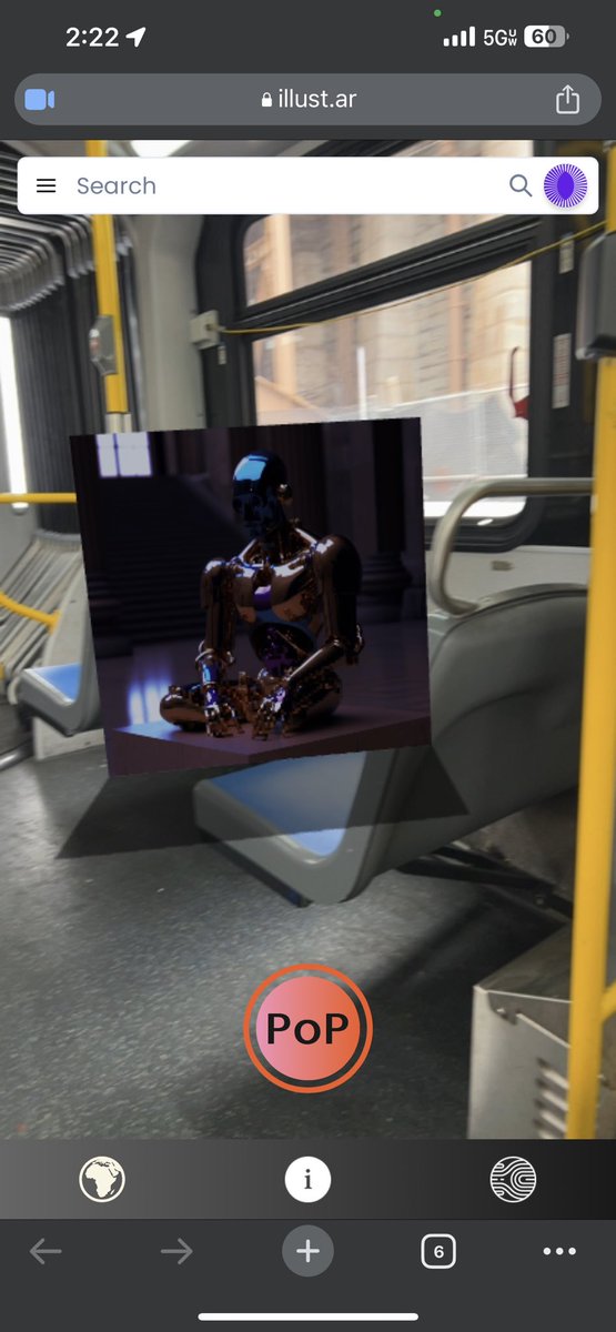 Just sharing this experience of being able to see your artwork (any minted and geodropped piece on <a href="/IllustSpace/">illust. | Augmented Reality Studio</a> AR map) anywhere! 
Give it a try! 

illust.ar/ar?navigate=0x…