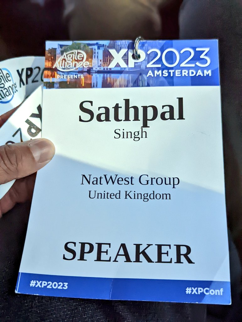 sathpal's tweet photo. Today's the day! Looking forward to facilitating our workshop at 13.30 CET with @JoJoJoStone & @HeartOfScott
If you're at @XPConf why not join us for what will be fun exploratory conversations. #XPConf
@AgileAlliance https://t.co/UMC17vni5m