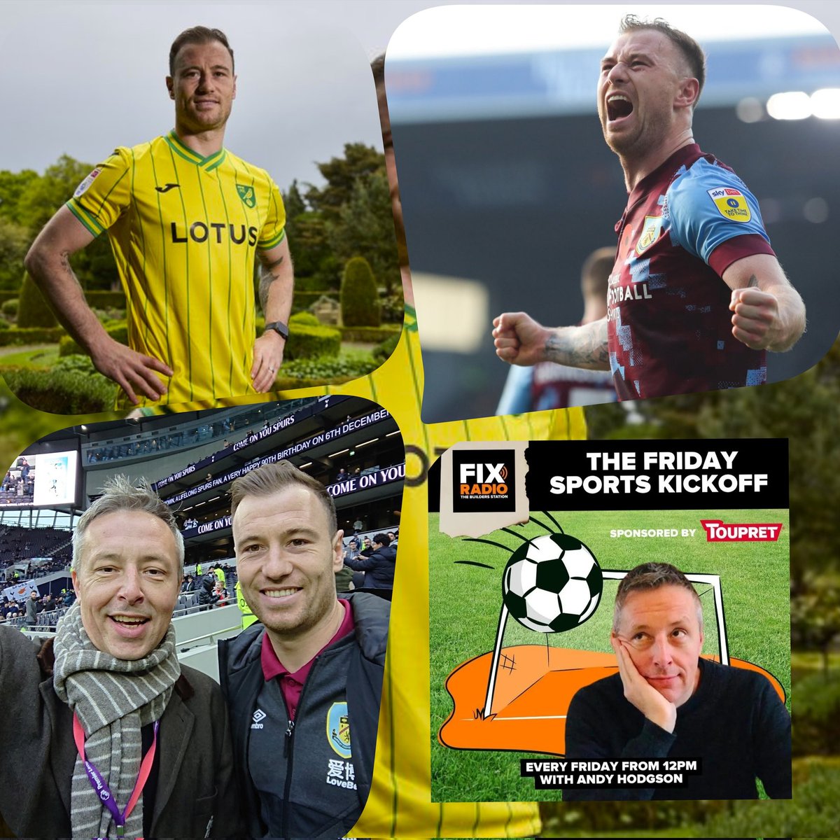 This Friday on my Friday Sports Kick off show.

Why did he think his career was over @BurnleyOfficial
Can he still play in the @premierleague?
How will he fly @NorwichCityFC

Exclusive interview

Across the UK on DAB radio @FixRadioUK
Fri 12-3pm

#twitterclarets #norwichcity
