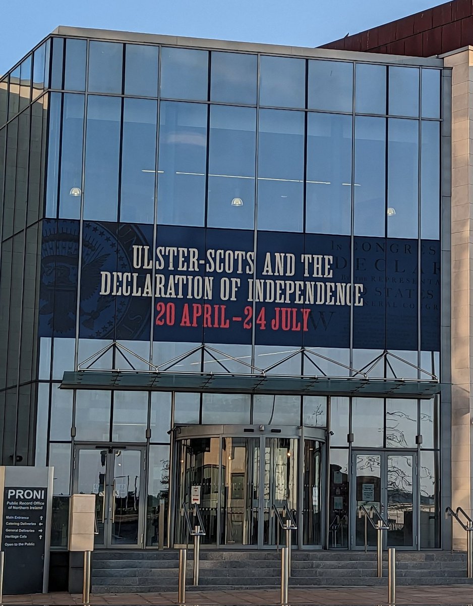 The American Declaration of Independence is on display in Belfast for the first time as part of an exhibition on the Ulster-Scots & their influence on the American war of independence. 

At @PRONI_DFC until 24th July. #ulsterscots #july4th