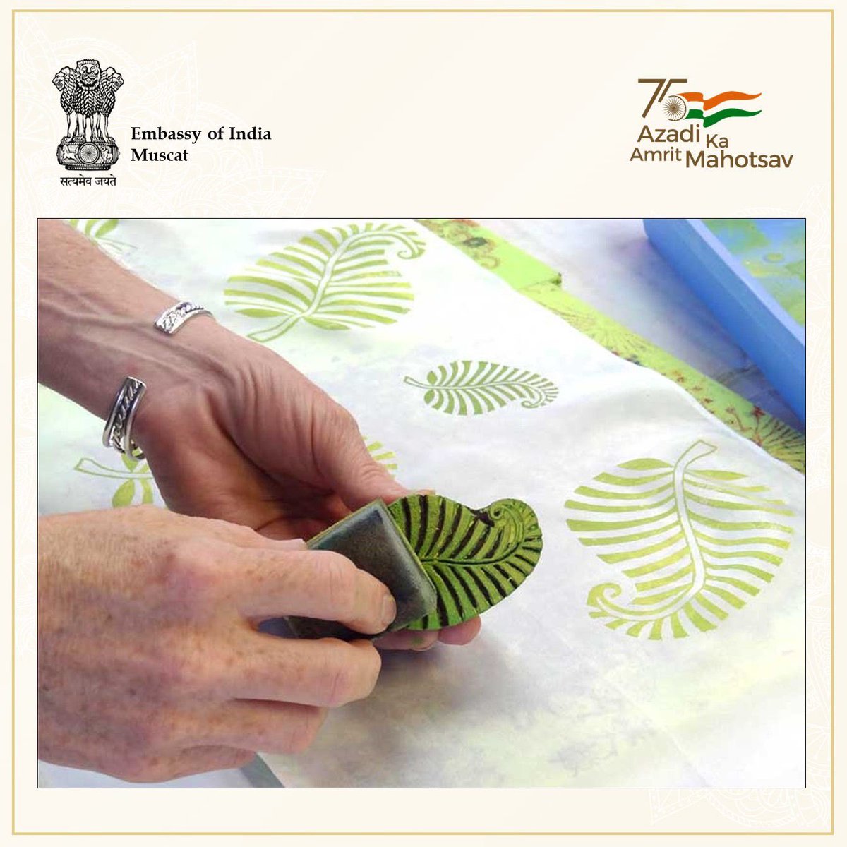 Indemb_Muscat's tweet image. #IndiaStories

Block-printed textiles never go out of fashion!
#BlockPrints are integral to both traditional dresses and modern urban styles and have become a perennial favorite with Indian designers and in the global fashion market!

#IncredibleIndia #India #textiles #fashion