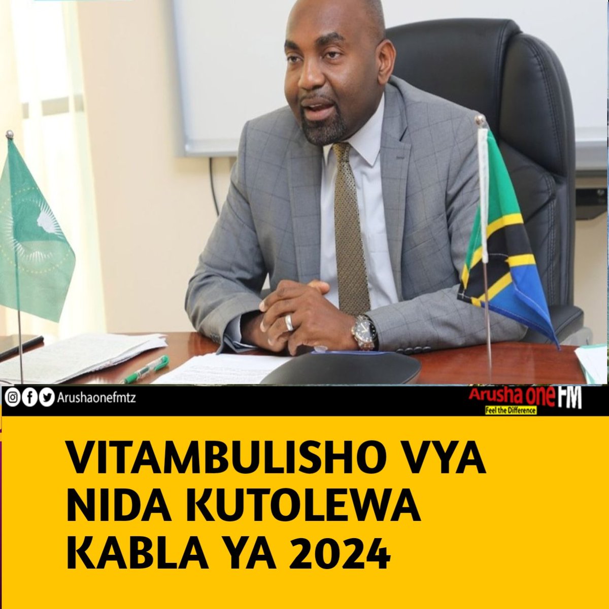 arushaonefm's tweet photo. WAZIRI wa Mambo ya Ndani ya Nchi, Mhandisi Hamad Masauni amesema kuwa, katika bajeti ya mwaka wa fedha 2022/23, Serikali ilitenga fedha takribani Sh bilioni 42.5 kwa ajili ya ununuzi wa kadi za Vitambulisho vya Taifa (NIDA) ambapo fedha hizo zote tayari zimeshalipwa https://t.co/esVKE3TdQK