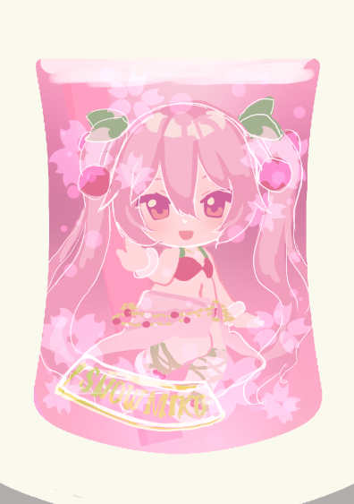 hatsune miku ,sakura miku 1girl cherry hair ornament solo long hair pink hair twintails food-themed hair ornament  illustration images