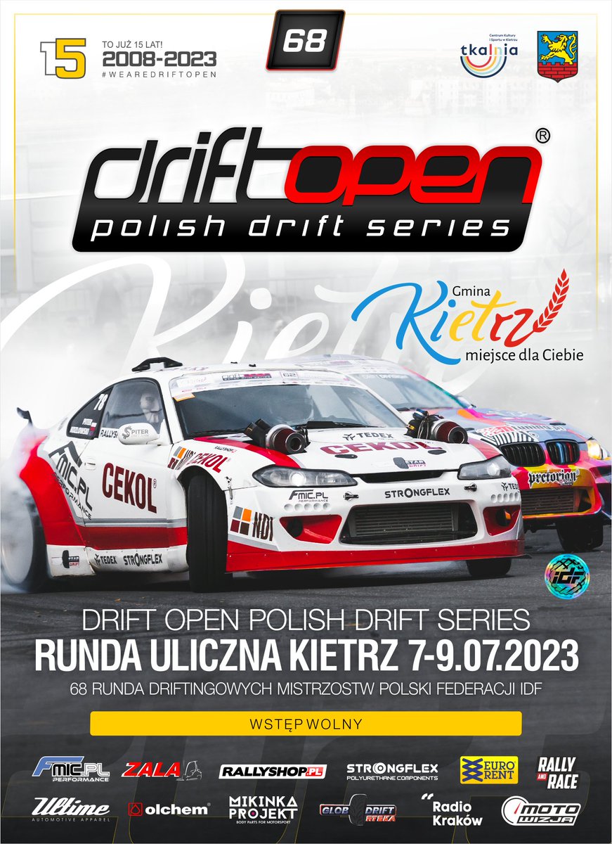 WCRKKozle's tweet photo. 🚗 💨 DRIFT OPEN #68
7-9.07.2023 #KIETRZ
Największe driftingowe wydarzenie 2022 r. powraca, a w tym roku dodatkowo spotkacie tam nas🪖❤️🔥
❗️ Zapraszamy na 68 rundę Drift Open podczas, której doświadczycie wielu niesamowitych emocji.
Widzimy się w Kietrzu 🤙🏼
#DriftOpen https://t.co/0ubPvwyxyC