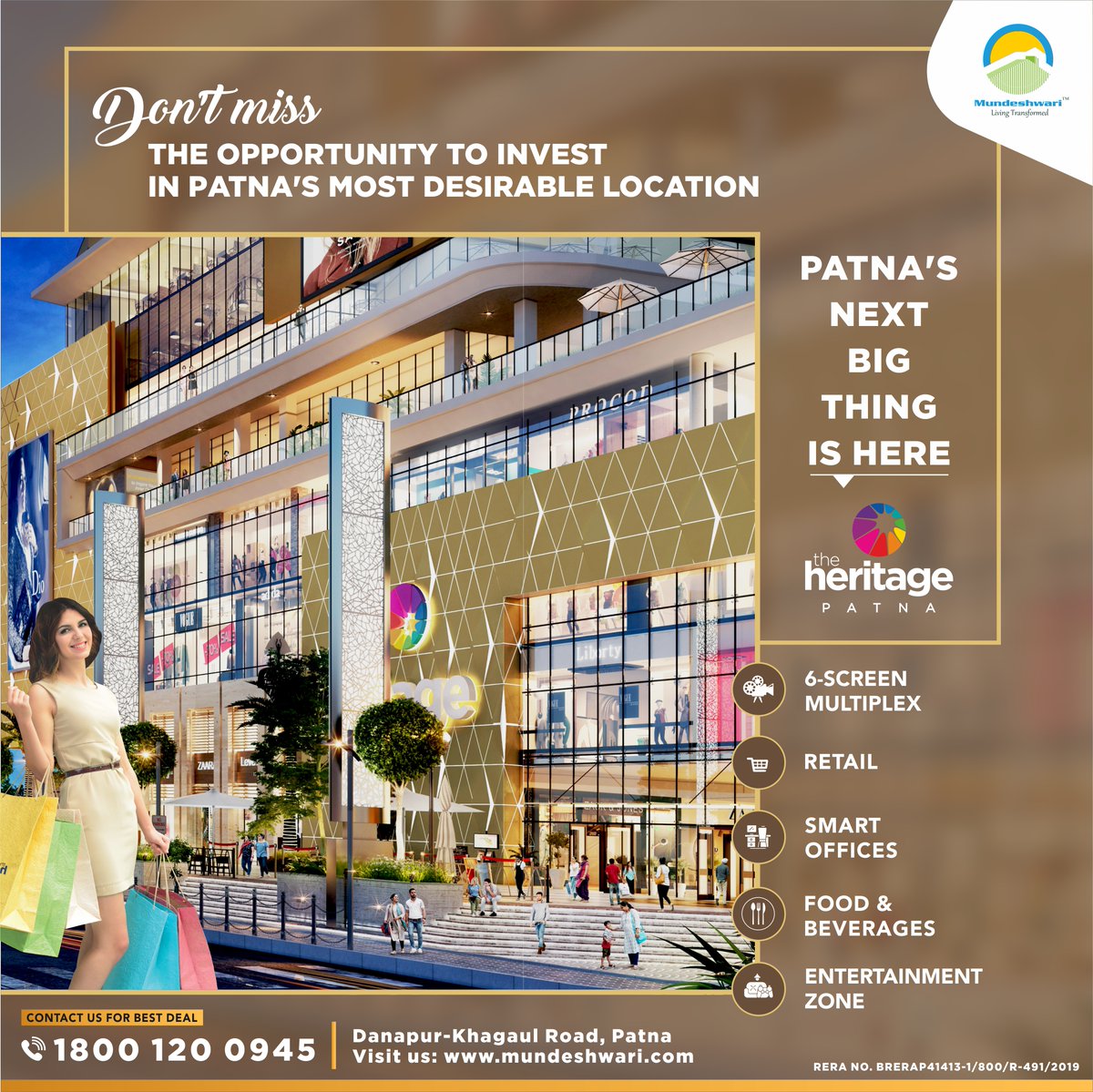 #TheHeritageMall is destined to successfully #deliver an unparalleled #shoppingexperience while revolutionizing the organized #retail #sector in #Patna. It promises to be an #exclusive #destination with superb #connectivity to all prominent #commercial & #entertainmenthubs.