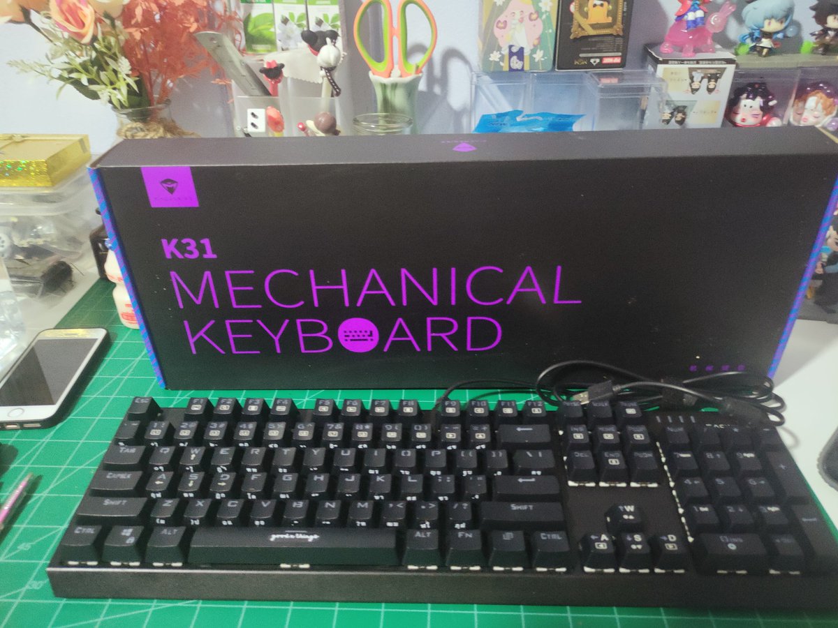 MoonNight_89's tweet image. ✅590 ส่งฟรี
#ส่งต่อคีย์บอร์ด แบบ #mechanical #K31 พร้อมสวิตซ์แบบ Blue แบบฟลูไซท์ 104 ปุ่มและไฟ RGB รองรับ anti ghosting 
#คีย์บอร์ดมือสอง #คีย์บอร์ดเกมมิ่ง #ตลาดเกม #คีย์บอร์ด #คีย์บอร์ดมือ2 #คอมพิวเตอร์ #อุปกรณ์คอมพิวเตอร์ #แป้นพิมพ์