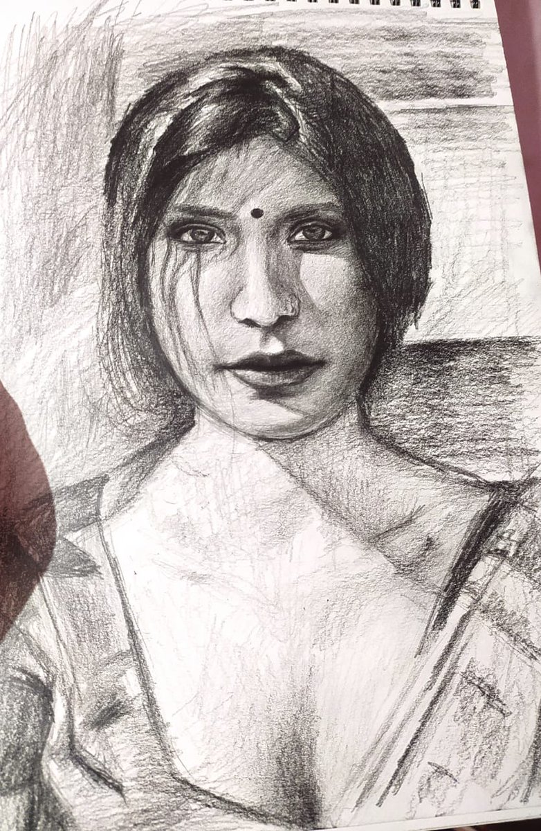 Sketching of a Woman.
#sketching #studentwork #artansartsacademy #kota #Jaipur  #artwork #paintings #sketching #drawings #livesketching #portrait #portraitsketches #pencilarts #pencilwork #haircolour #eyecolour