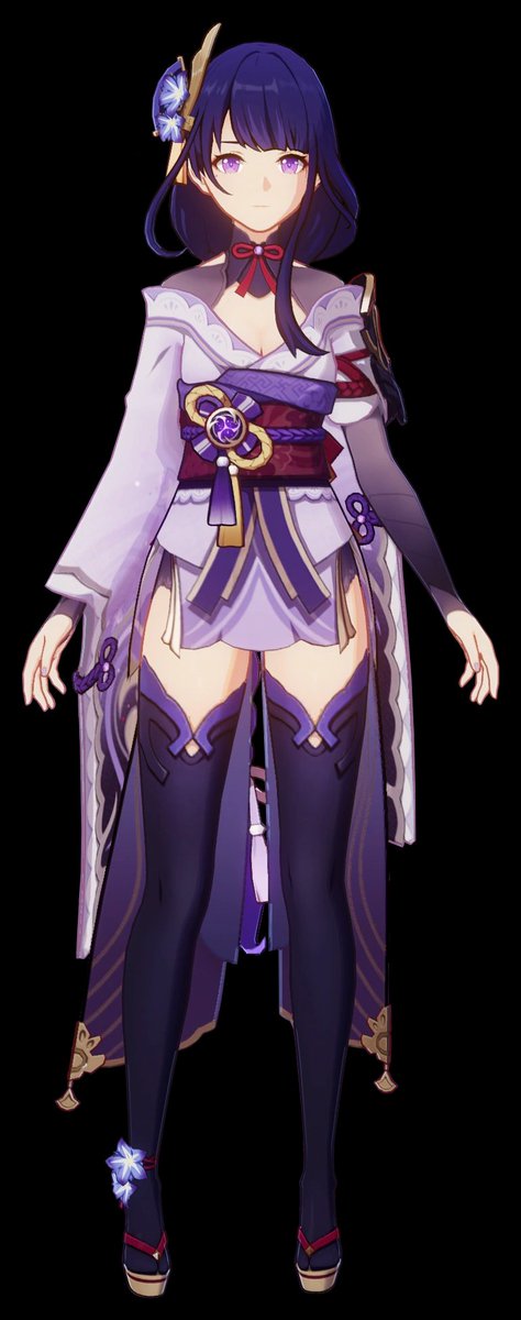 genshin leaks//  

This is Raiden's beta design compared to her final design so it's unlikely that the hair and the ornament that seemed to be an early design of the fontaine vision isn't the only things being changed