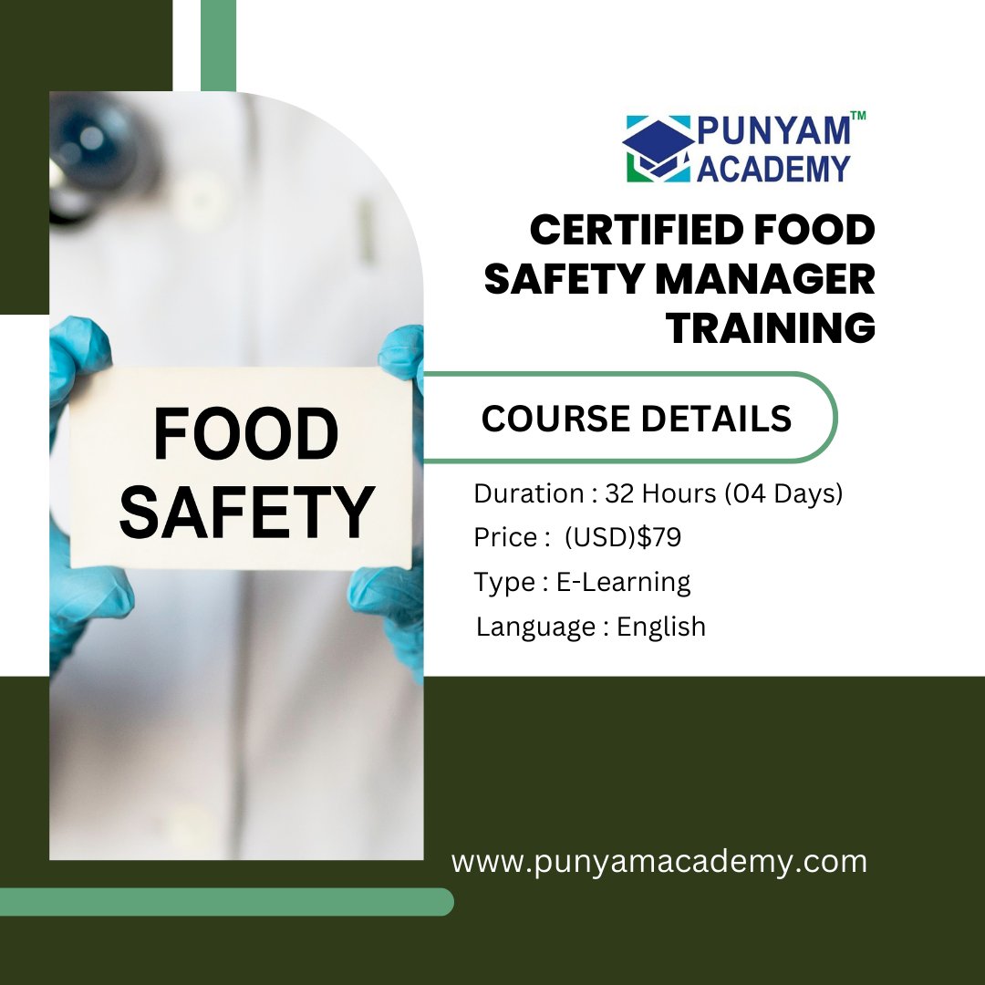 The information provided in this course will satisfy the relevant requirements of all international and national food safety standards.
Find out more:-
punyamacademy.com/course/food-sa…
#foodsafety #food #haccp #foodindustry #health  #foodquality #safety #safefood #training