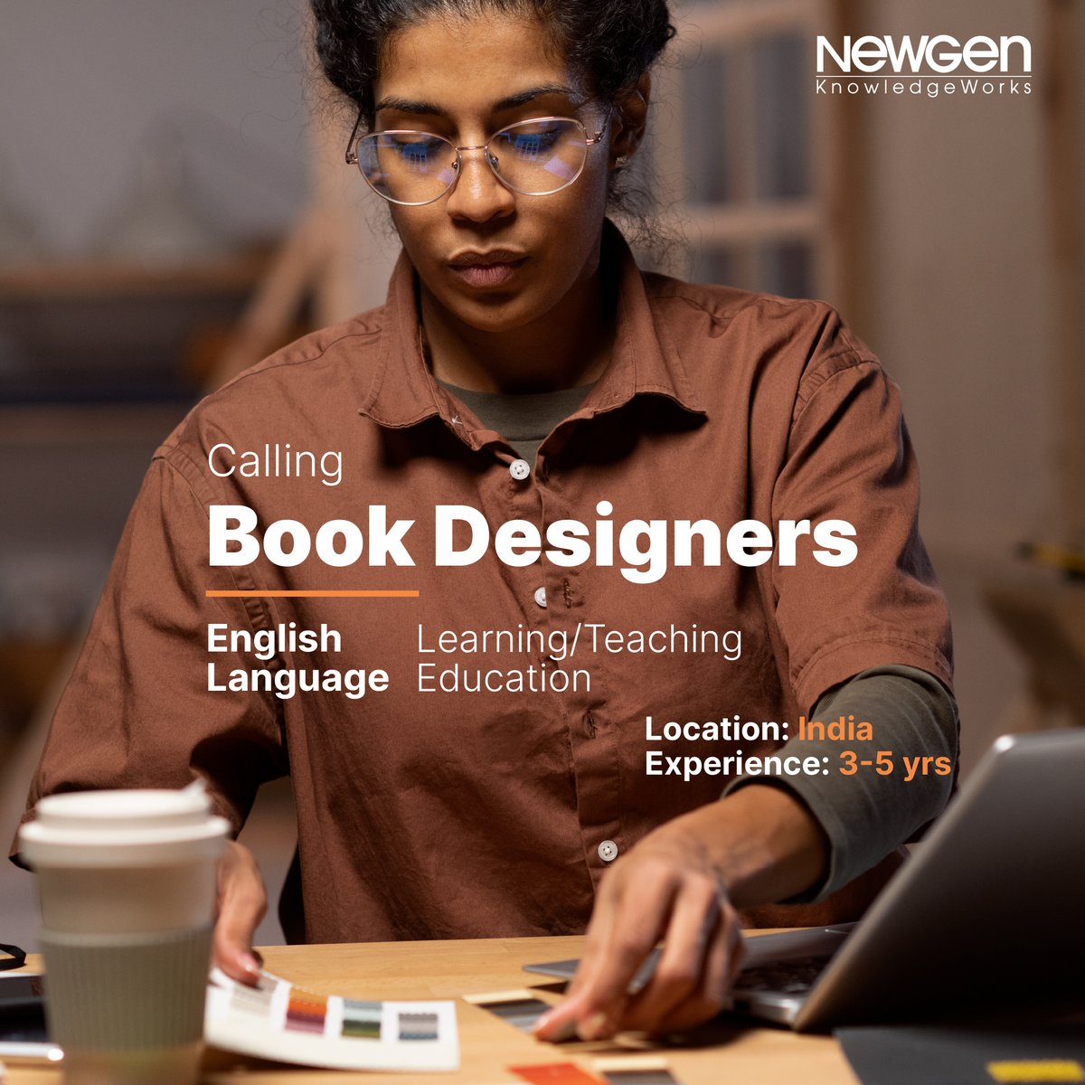 #HIRINGNOW 
We’re looking for #BookDesigners who can work closely with authors, editors and international publishers to develop designs for #books  in the areas of #EnglishLanguageLearning/Teaching/#education . To apply, email krishnakumar@newgen.co
#art