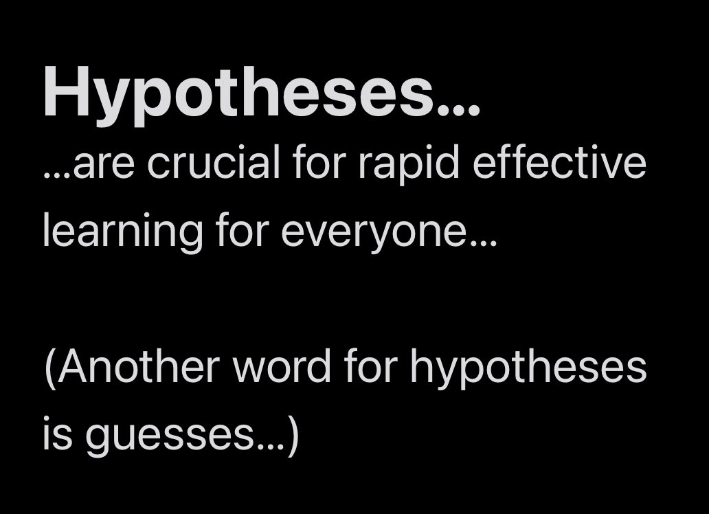 PeterFallenius's tweet photo. Hypotheses…
…are crucial for rapid effective learning for everyone…
(Another word for hypotheses is guesses…)
#OutlierLearning #GeniusMadeSimple https://t.co/KoGEvoy0TP
