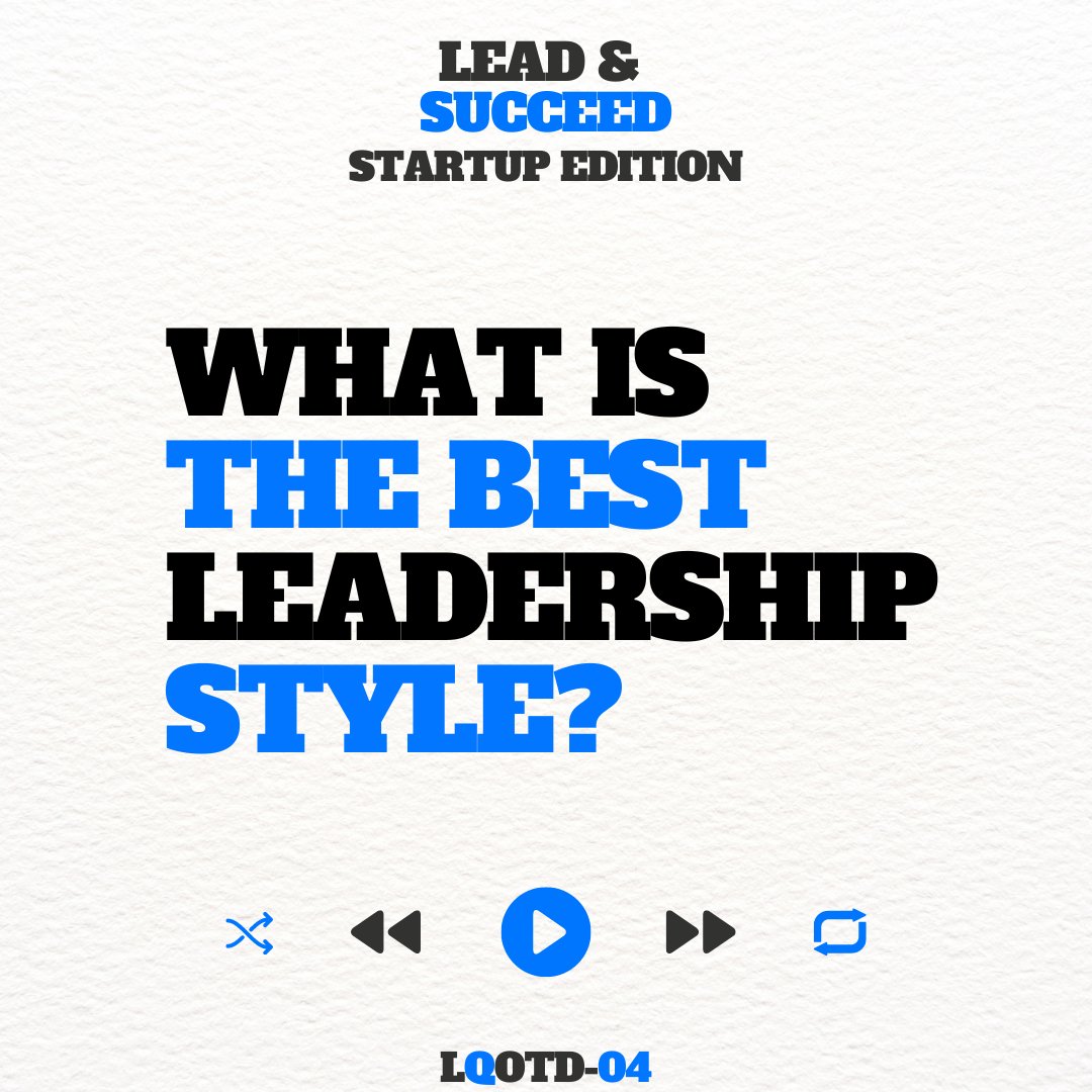 🎙️ Attention Startup Leaders! A new episode of 'Lead & SUCCEED: Startup Edition' is out! 🚀

Join us as we delve into this critical topic that shapes the way we lead in our startups. 

Listen now 🎧 wearesucceed.com/podcast/lqotd-…

#LeadandSucceed #LeadershipStyle #NewEpisode