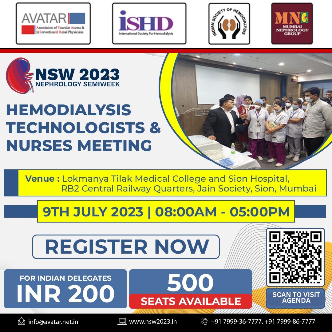 #NSW2023
📢 Calling all #HemodialysisTechnologists & #Nurses!
Join us for a dynamic & informative #Hemodialysis #Technologists & #NursesMeeting. 

Register Now: bit.ly/42FXRwW
be a part of this enriching event! 

#ProfessionalDevelopment #HealthcareProfessionals #MNG