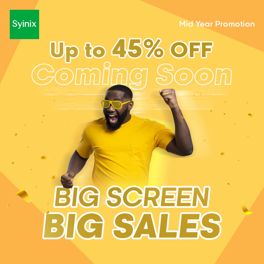 SyinixKE's tweet image. It's BIG and it's BETTER😎😍
Our MID-YEAR SALE COMING SOON
Are you ready? Comment below 😎😎
#androidtvs #u51series #midyearsale