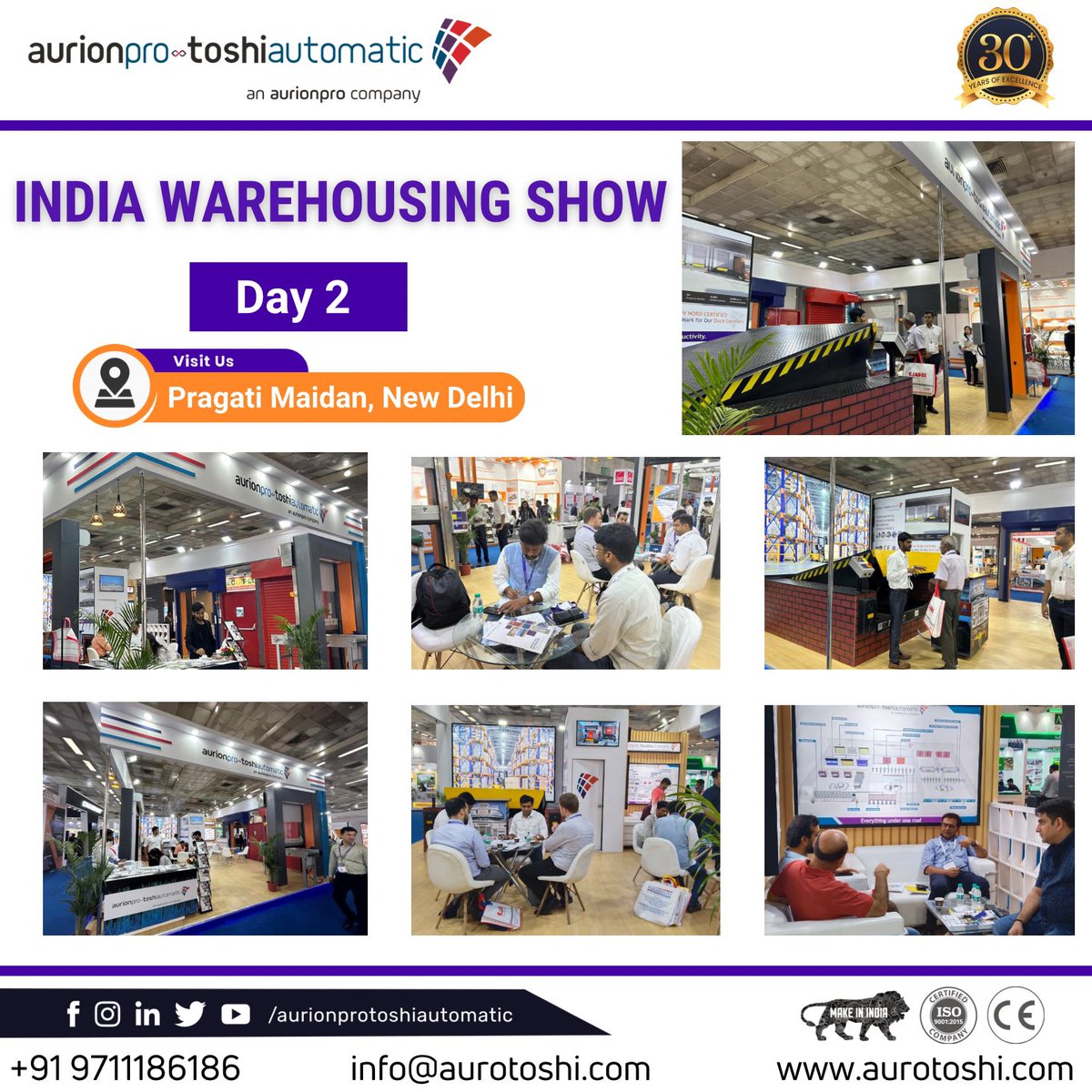 Day 2, India Warehousing Show 2023. Visit us now at booth number: H13A , Hall number: 12A . 

Come and join us , let’s make this event more successful! 

#event #iws #indiawarehousingshow #industrialautomation #publicsafety #products #automaticslidingdoors #gates #joinus