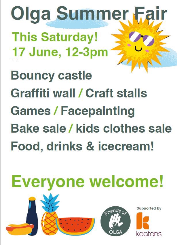 This Saturday! A fun day for all the community. Come and join us - everyone welcome! <a href="/NewsOlga1/">News Olga</a>