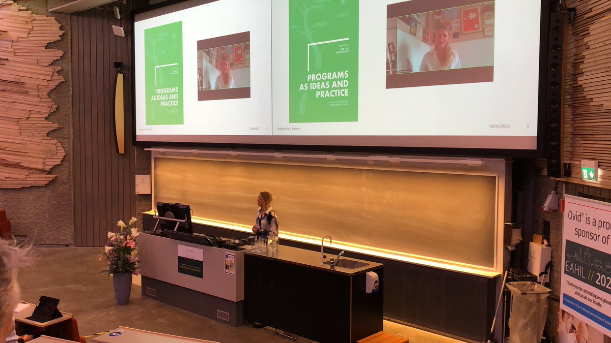 Mia Mathiasson starts her keynote « from a safe space » with a positive outlook! Off to a good start of day two of the EAHIL #eahil2023