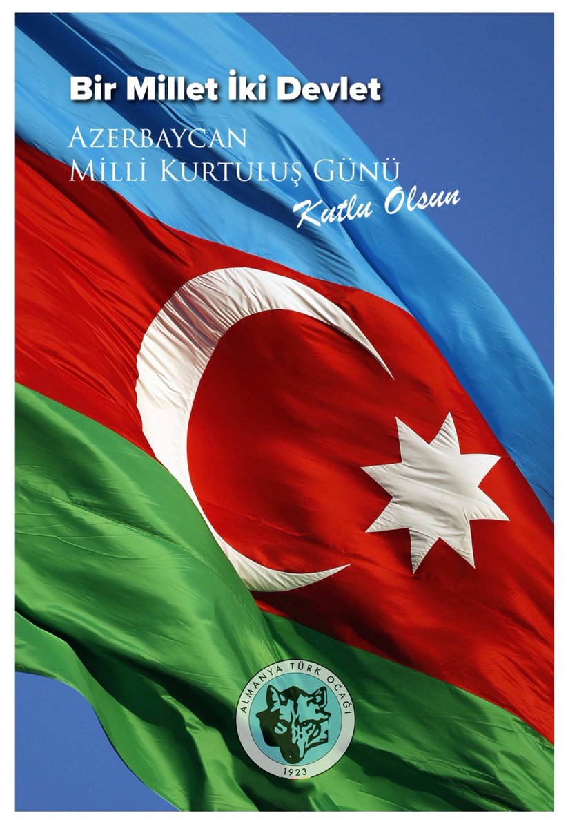 Özümüz bir… Sözümüz bir… Gücümüz bir… 

Kardeş Azerbaycan’ın Millî Kurtuluş Günü’nü kutluyoruz. 🇹🇷🇦🇿

#MilliQurtuluşGünü  #Azerbaycan  #Azerbaijan #BirMilletİkiDevlet #CanAzerbaycan