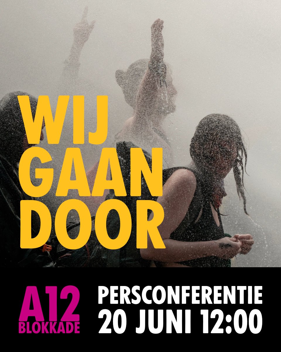 Dinsdag 20 juni om 12:00 uur: PERSCONFERENTIE boven de tunnelbak van de #A12. De regering hult zich in hardnekkig stilzwijgen, dus gaan wij door. #StopFossieleSubsidies #Klimaatrechtvaardigheid

Alle info:  t.me/A12StopSub

De uitnodiging:  extinctionrebellion.nl/uitnodiging-pe…