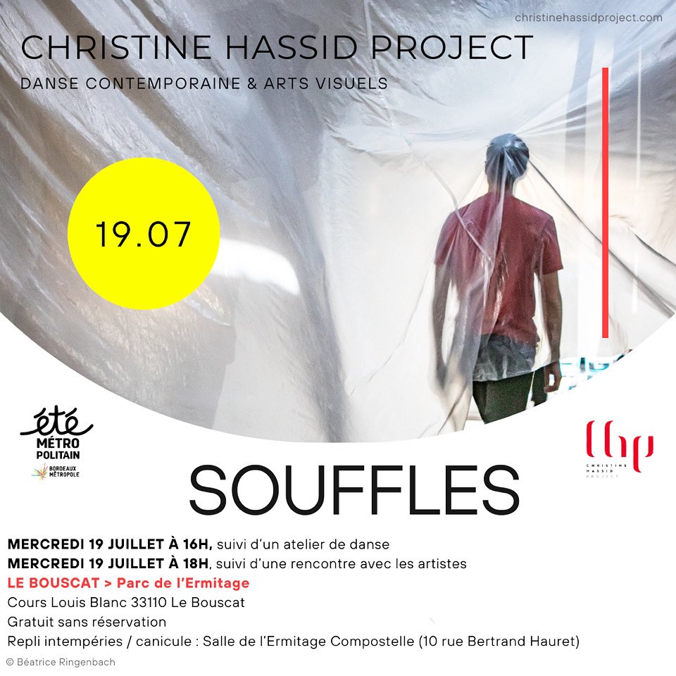 HassidC's tweet photo. ‼️ SOUFFLES | DIFFUSION
🌳 Eté métropolitain 2023
🗓️ MERCREDI 19 JUILLET À 16H
🗓️ MERCREDI 19 JUILLET À 18H
📍LE BOUSCAT > Parc de l’Ermitage
@EteMetro 
#étémétro #spectaclevivant
#BxMetro #Culture #SaisonCulturelle #Sorties #Programme #Été #EteMetro #christinehassidproject https://t.co/VEU1WpPibE