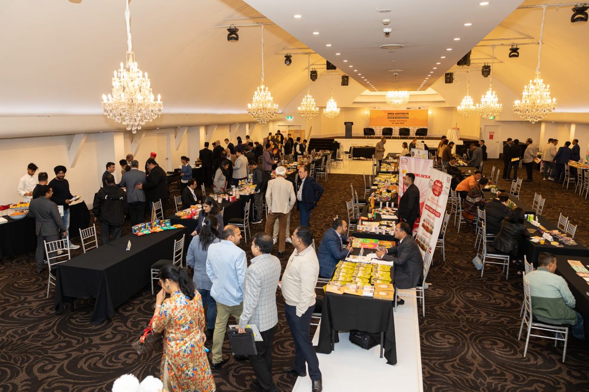 cgisydney's tweet photo. 🇮🇳🇦🇺Buyer-Seller Meet on Food &amp; Beverages sector was organised by @TPCI_  in collaboration with @cgisydney &amp; @AIBC_National . More than 30 leading industries from different verticals of F&amp;B sector from 🇮🇳participated. https://t.co/G5Kg9GN9oI