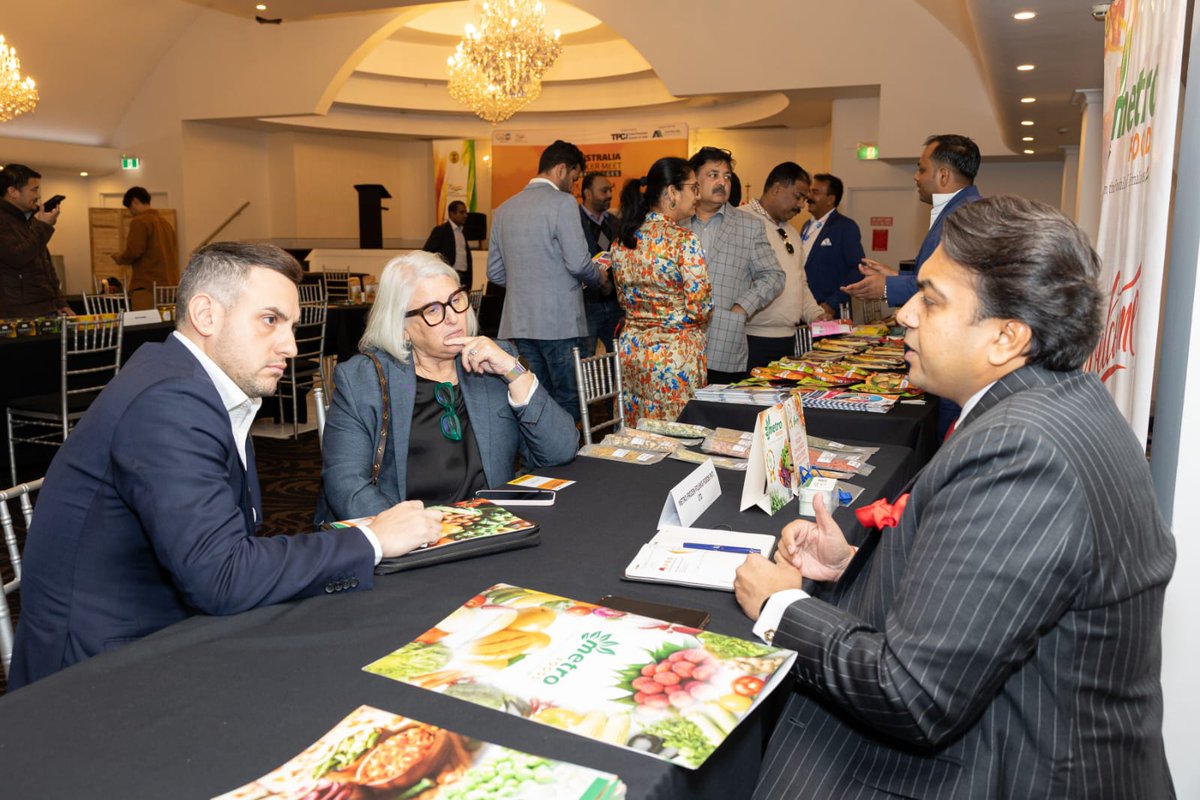 cgisydney's tweet photo. 🇮🇳🇦🇺Buyer-Seller Meet on Food &amp; Beverages sector was organised by @TPCI_  in collaboration with @cgisydney &amp; @AIBC_National . More than 30 leading industries from different verticals of F&amp;B sector from 🇮🇳participated. https://t.co/G5Kg9GN9oI