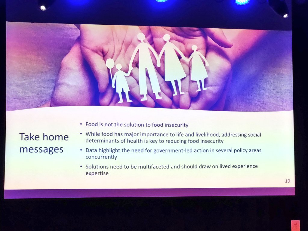 HennaVepsalaine's tweet photo. It is crucial to understand that, despite its major importance to life, food is not the solution to food insecurity. Instead, government-led actions are needed to address social determinants of health. Great presentation by @DrSabineBaker @ISBNPA #ISBNPA2023 https://t.co/QFqkAuZ8zk