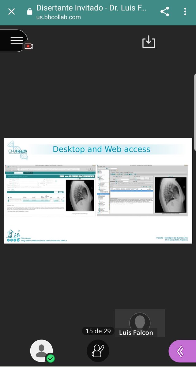 selene_cordara's tweet photo. En la charla de @meanmicio #GNUHealth integrando la #medicinasocial y la #informaticamedica en @ITBA #softwarelibre https://t.co/qRueDIu53r
