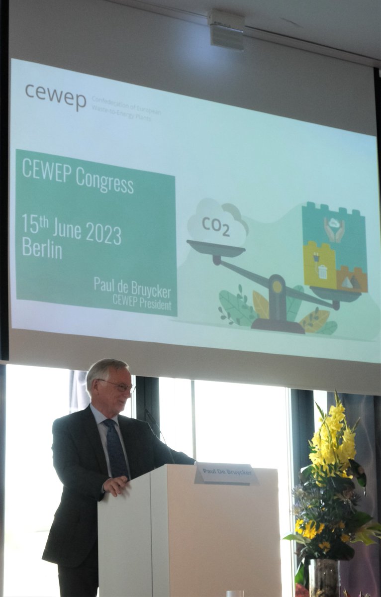 CEWEP President Paul de Bruycker opens #CEWEP2023. #WasteToEnergy has an important role in the #CircularEconomy of the future ➡️Turning non-recyclable waste into secure energy and valuable raw materials.