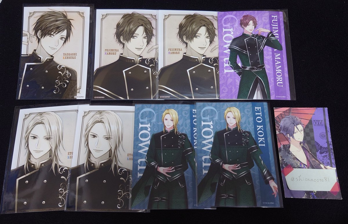 shionnooto81's tweet photo. ツキプロ ツキショ 原宿 メモリアル ブロマイド メモブロ ALIVE

譲:画像1 (衛 昂輝 剣介)
求:画像2 (空 守人 廉 望 剣介 各記載枚数)

★空同数含めて希望。
★別ツイのコースター含めて希望。
18日15時頃〜18時30分頃まで原宿、都内手渡し 2枚〜郵送可能です。よろしくお願いします！ https://t.co/H7aZQxMAqV