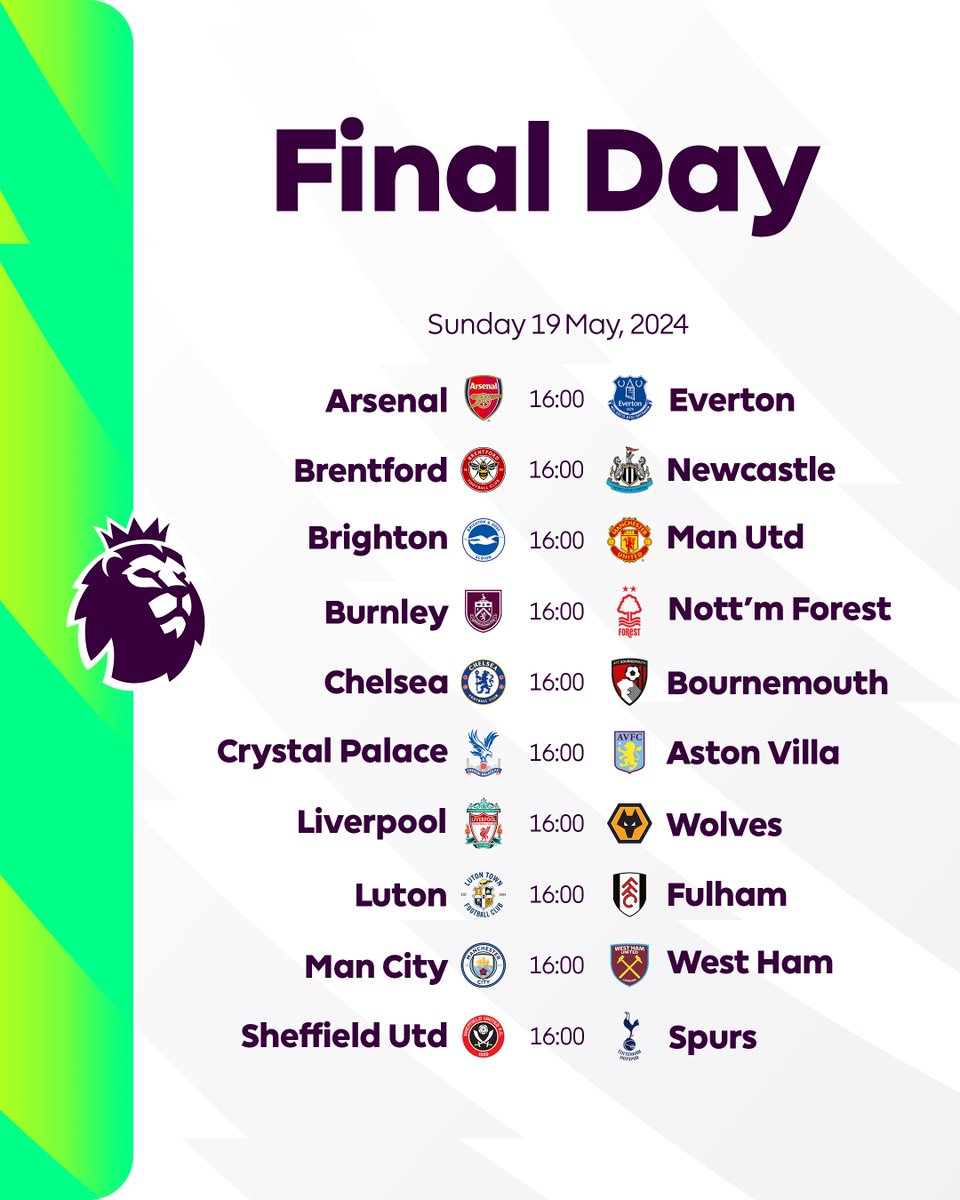 The final day #PL fixtures to look out for this season 👀

#PLFixtures