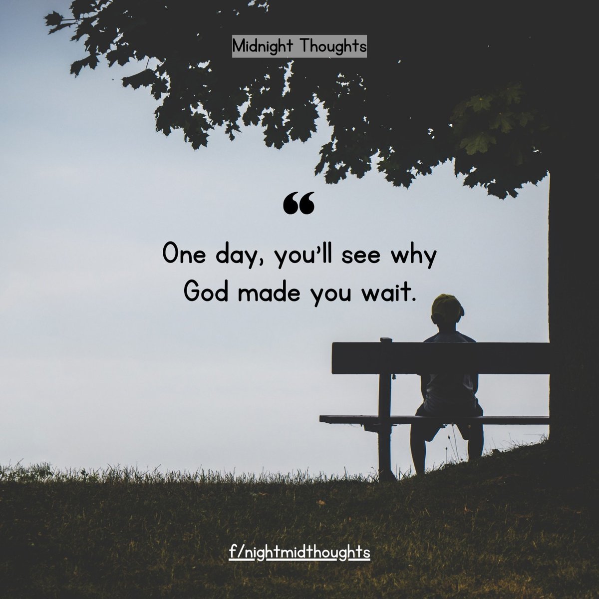 ThoughtsMnight's tweet photo. One day, you'll see why God made you wait.

#MidnightThoughts #PatienceInWaiting #DivineTiming #TrustTheProcess #GodsPlan #Reflections #StayStrong #Inspiration #Faith #Gratitude https://t.co/YBugsR3CwS
