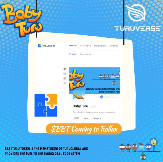 Exciting news for all crypto enthusiasts! #BabyTuru token is set to join the #Rollux family through @WEconomyNetwork #Launchpad. Stay tuned for more updates! 🚀🤑

#FlyWithTuru #crypto #altcoins #Multichain #Metaverse #NFT