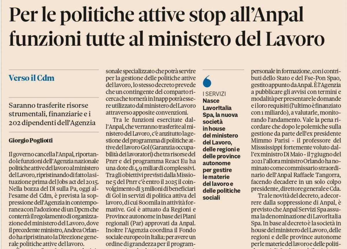 Italia Lavoro, Anpal, Anpal Servizi, LavorItalia spa ... Il gioco dell'oca delle politiche attive del lavoro in Italia. Come sempre si torna alla casella di partenza per fare poco o nulla. Del resto è più facile SCRIVERE un nuovo decreto che FARE politiche